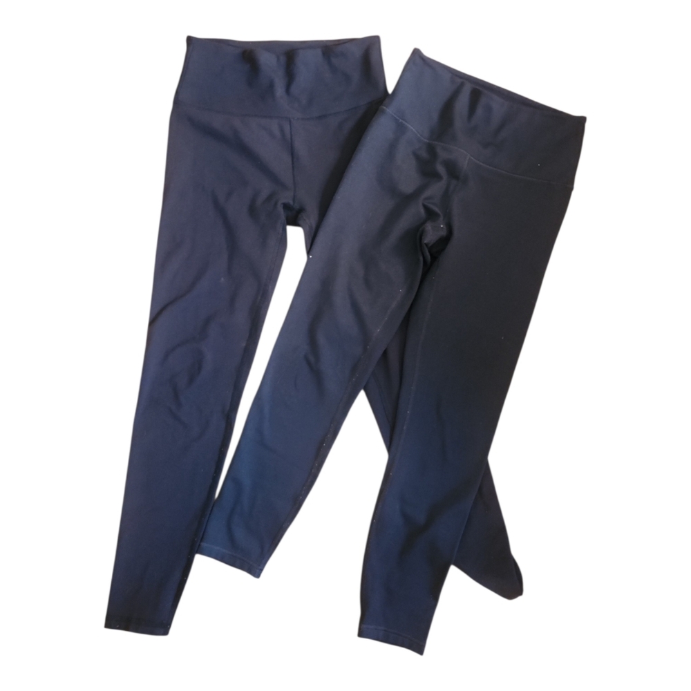 2 pairs Zobha Women’s Yoga Pants S Black Straight Leg Stretch Athletic